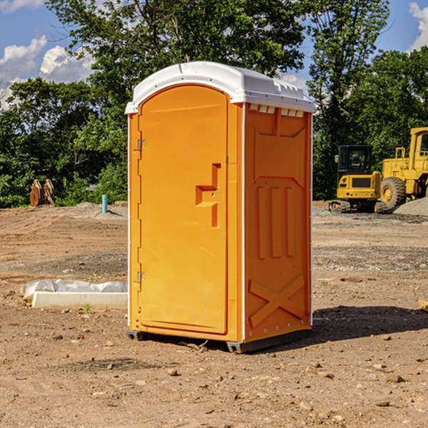 how often are the portable restrooms cleaned and serviced during a rental period in Little Falls New Jersey